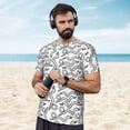 thumbnail image 4 of Wukai Hand Drawn Snake Print Men's Short-Sleeved Mesh T-Shirt,Quick-Dry Short Sleeve Workout T-Shirt-, 4 of 8