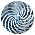 thumbnail image 2 of Designart "Elegance Amidst Blue Ferns IV" Ferns Vortex Round Wall Mirror - Floral Oval Printed Decorative Mirror - Multiple Color Options, 2 of 5