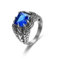 thumbnail image 2 of Mens Stainless Steel Dragon Claw Ring With Diamond Accent Gold Plated Inlaid Gems Statement Jewelry Classic Style, 2 of 5
