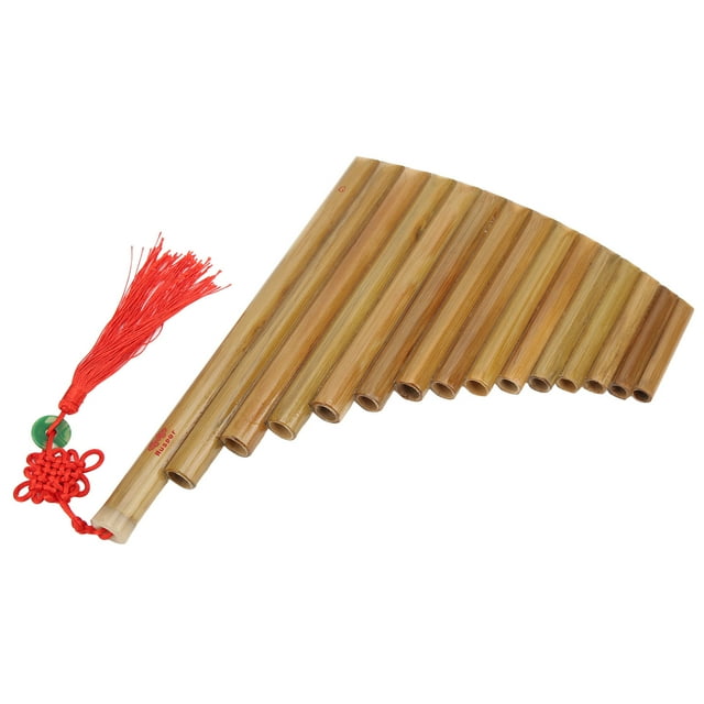 Panpipes Flute,Portable 15 Pipes G Key Chinese Traditional Musical Instrument Woodwind Instrument For Beginners