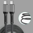 thumbnail image 6 of USB Cable for Sony Xperia 1 IV - 30W Ultra Fast Power Delivery Charging USB-C to USB-A (Heavy Duty Nylon) Type-C USB Cable - 3.3Feet - Grey, 6 of 7