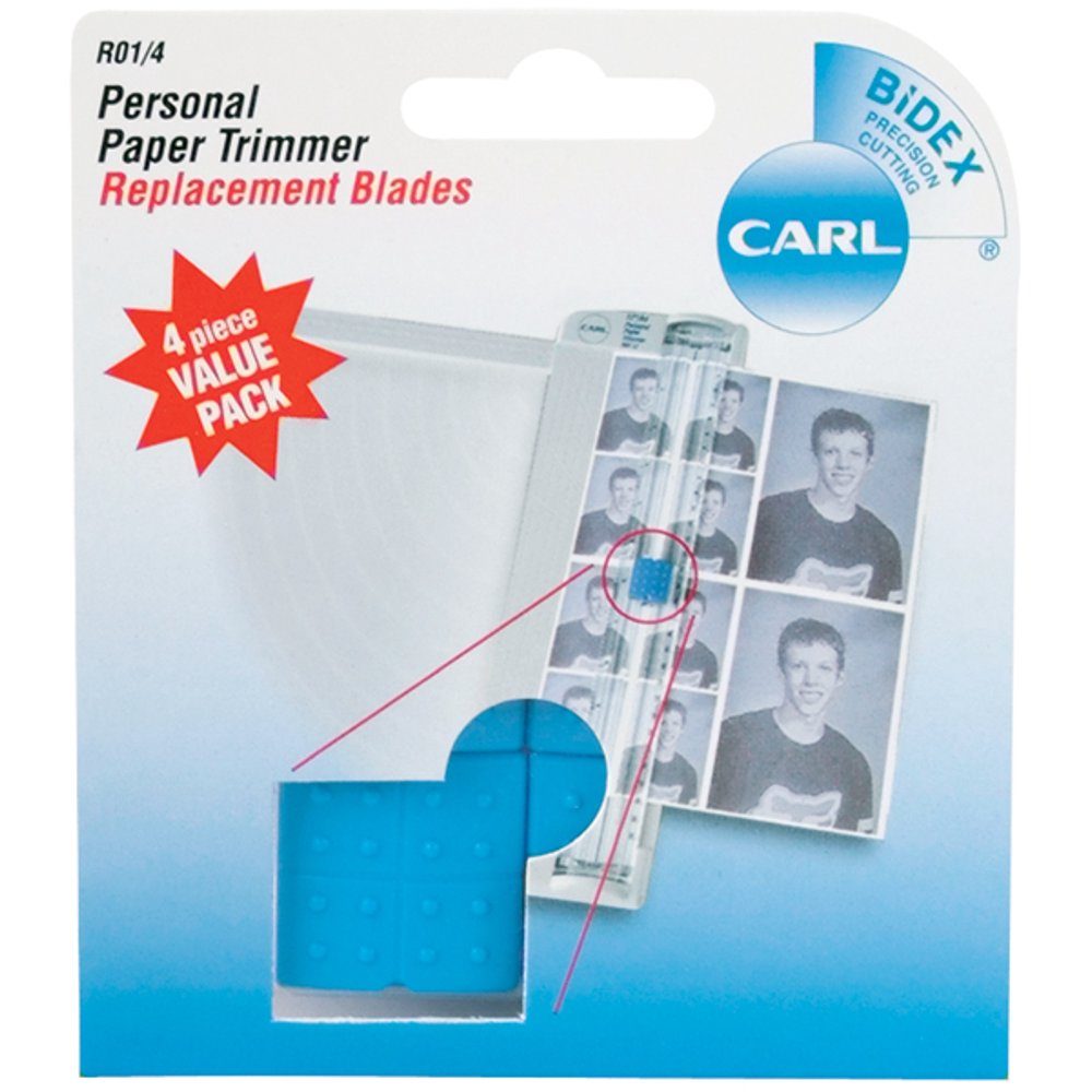 CARL BRANDS Carl Personal Paper Trimmer Replacement Blades 4/Pkg
