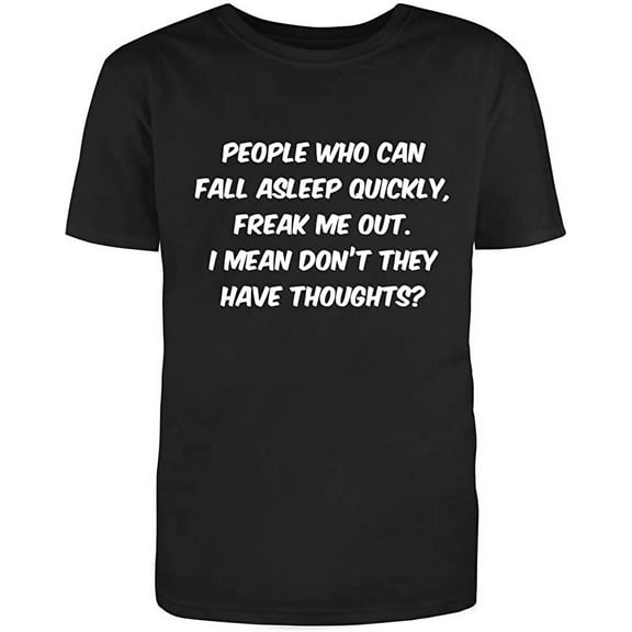RedBarn Unisex Black Half Sleeves Cotton People That Fall Asleep Quickly Sarcastic Funny T Shirt