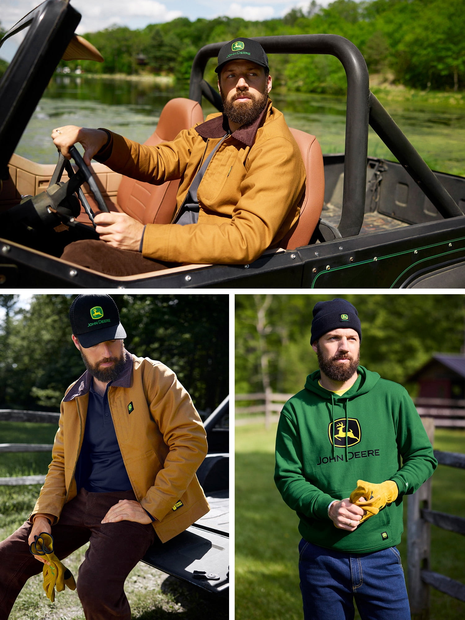 John Deere Men’s Warmth Shield™️ Long Sleeve Thermal Pocket Henley, Sizes S - 3XL