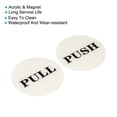thumbnail image 3 of Uxcell 2.8" Push Pull Door Sign, 2 Pairs Acrylic Self-Adhesive Back Round Sign Door Sticker Sign White/Black, 3 of 6