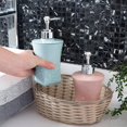 thumbnail image 4 of POINTERTECK Soap Dispenser - 17 Oz Plastic Soap Dispenser with Pump  Refillable Liquid Bottle Dispenser  Premium Hand Dispenser for Bathroom  Kitchen  Countertop(Blue Round), 4 of 6