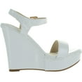 thumbnail image 2 of Kayleen CHERI-1 Womens Patent Strappy High Heel Platform Wedge Sandals, 2 of 4