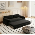thumbnail image 3 of Queen Pull Out Sofa Bed, 3-in-1 Convertible Sleeper Sofa with Side Storage,Multi-Functional Velvet Loveseat Bed for Living Room,Bedroom,Apartment,Office, 3 of 6