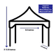 thumbnail image 3 of Toldo Reforzado Closmagic Tipo Carpa Plegable 3x3 Rojo, 3 of 5