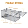 thumbnail image 2 of 1-Pack Humane Live Catch Mouse Trap Cage, Galvanized Steel Reusable Rodent Trap with Auto Lock Door, 2 of 7