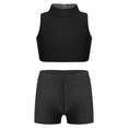 thumbnail image 2 of Alvivi Kids Girls Active Gym Fitness Sportswear Short Tracksuits Gymnastics Dance Outfits Black 6, 2 of 7