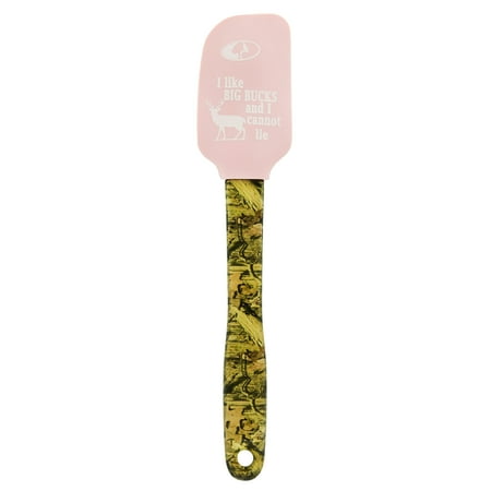 MOSSY OAK Spatula, Camouflage Handle, HEAT RESISTANT Silicone (Pink -Big Buck)