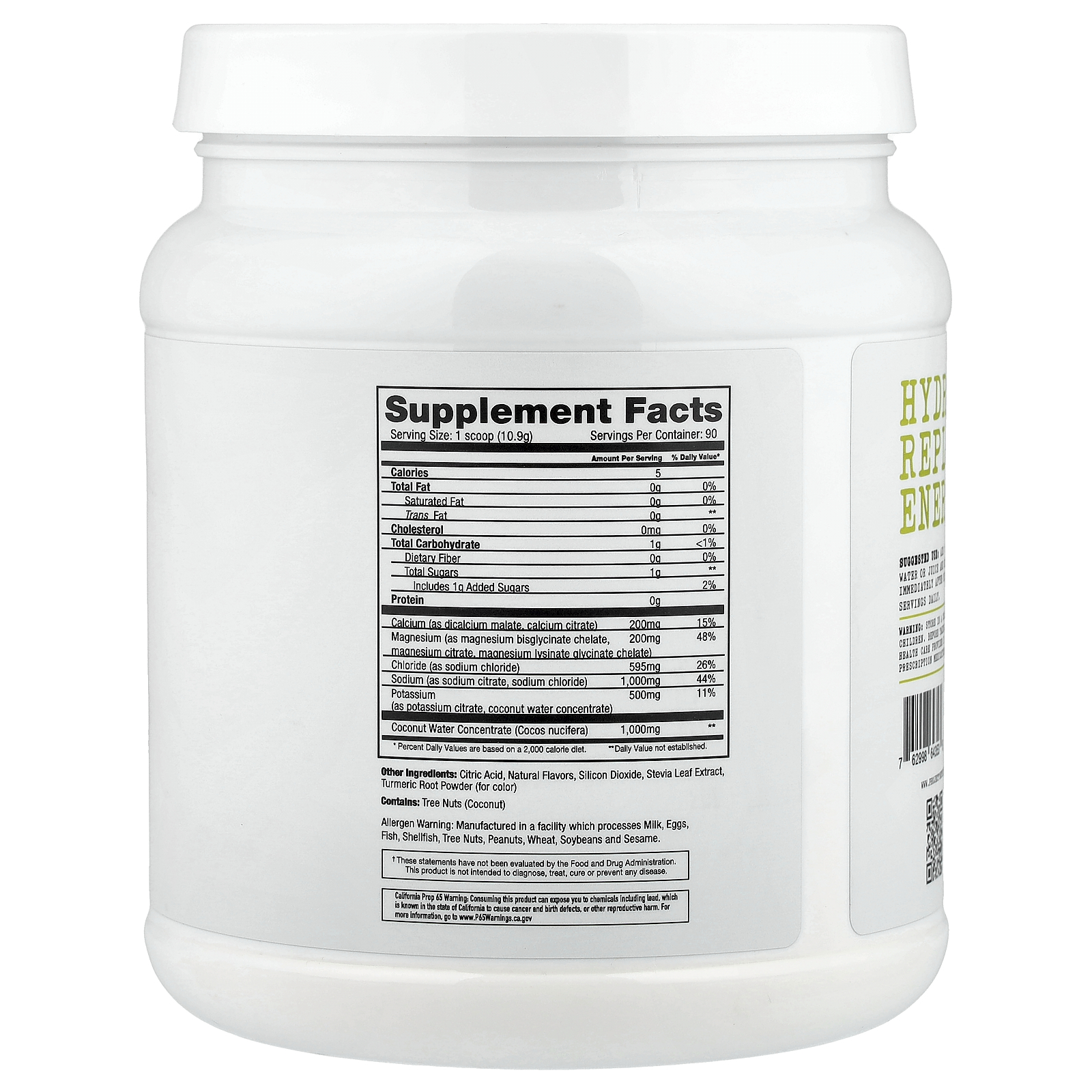 Project 1 Nutrition Electrolytes, Hydration Drink Mix, Lemon Lime, 34.61 oz (981 g)