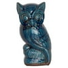 urban trends 76380-ut decorative ceramic owl turquoise