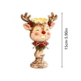 thumbnail image 2 of Christmas Heirloom Candle Holder, Rustic Resin Deer Candlestick, Vintage Holiday Tealight Decor for Fireplace Mantel, Dining Table, Shelf and Christmas Home Display, 2 of 9