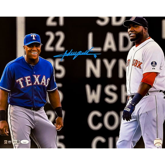 Adrian Beltre Autographed 16x20 Photo Texas Rangers With David Ortiz JSA 211895