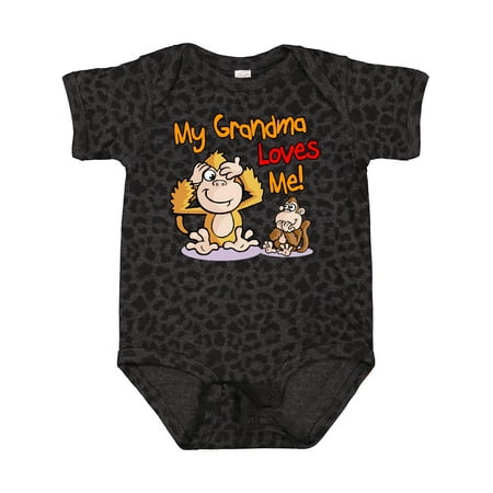 

Inktastic My Grandma Loves Me Monkey Gift Baby Boy or Baby Girl Bodysuit