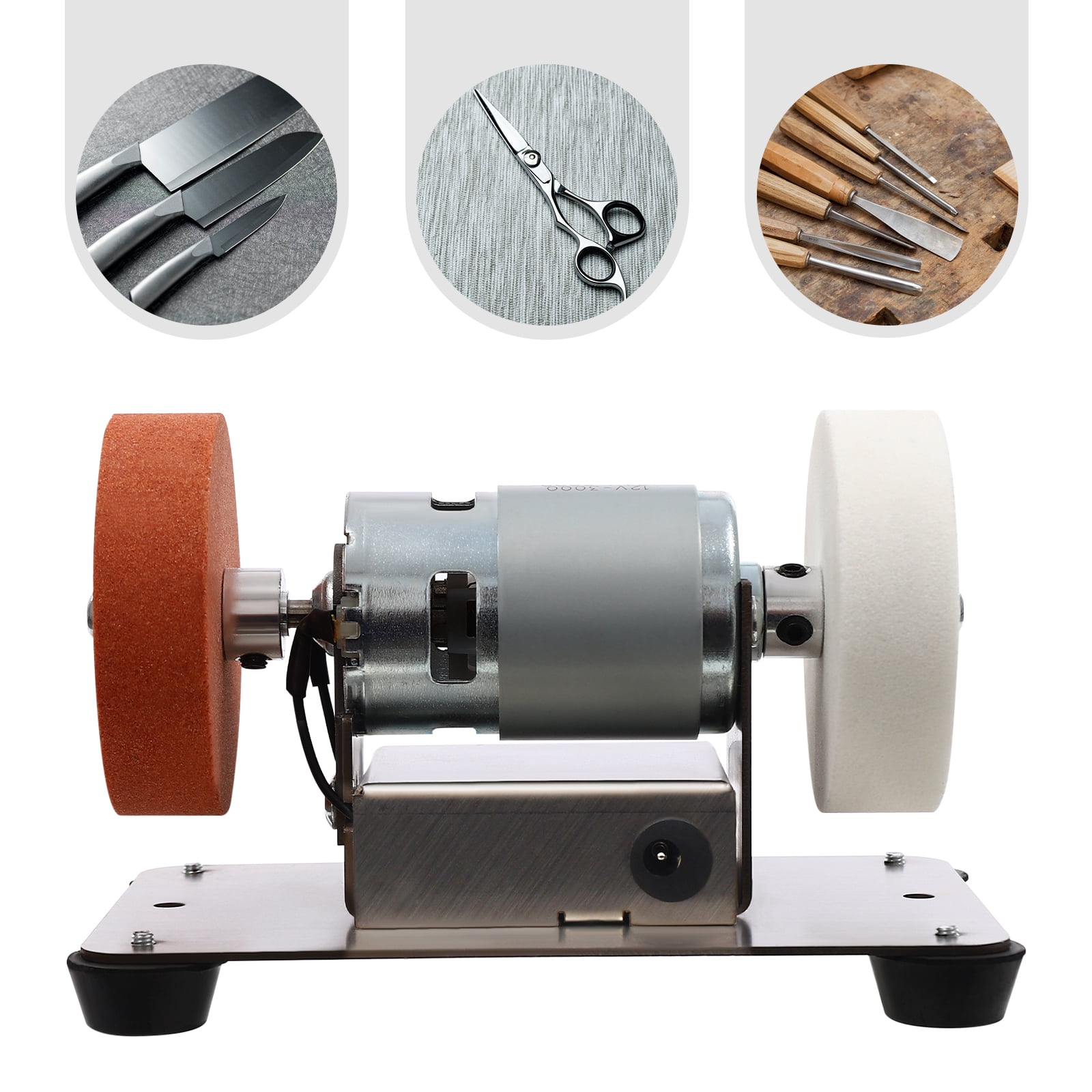 Small Grinder, Electric Benchtop Sander, Adjustable Variable Speed Table Grinder