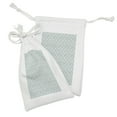 thumbnail image 2 of Fleur De Lis Fabric Pouch Set of 2, Grunge Design Retro Victorian Nobility Rococo Motif in Soft Tones, Small Drawstring Bag for Toiletries Masks and Favors, 9" x 6", Pale Blue and Cream, by Ambesonne, 2 of 2