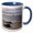 Blue/White, variant on 3drose, South Carolina, Charleston. Folly Beach and Morris Island Lighthouse, 11oz Mug