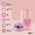 thumbnail image 3 of Botella de agua Ello Ellies Plastic Kids de 473 ml con pajita unicornio, 3 of 8