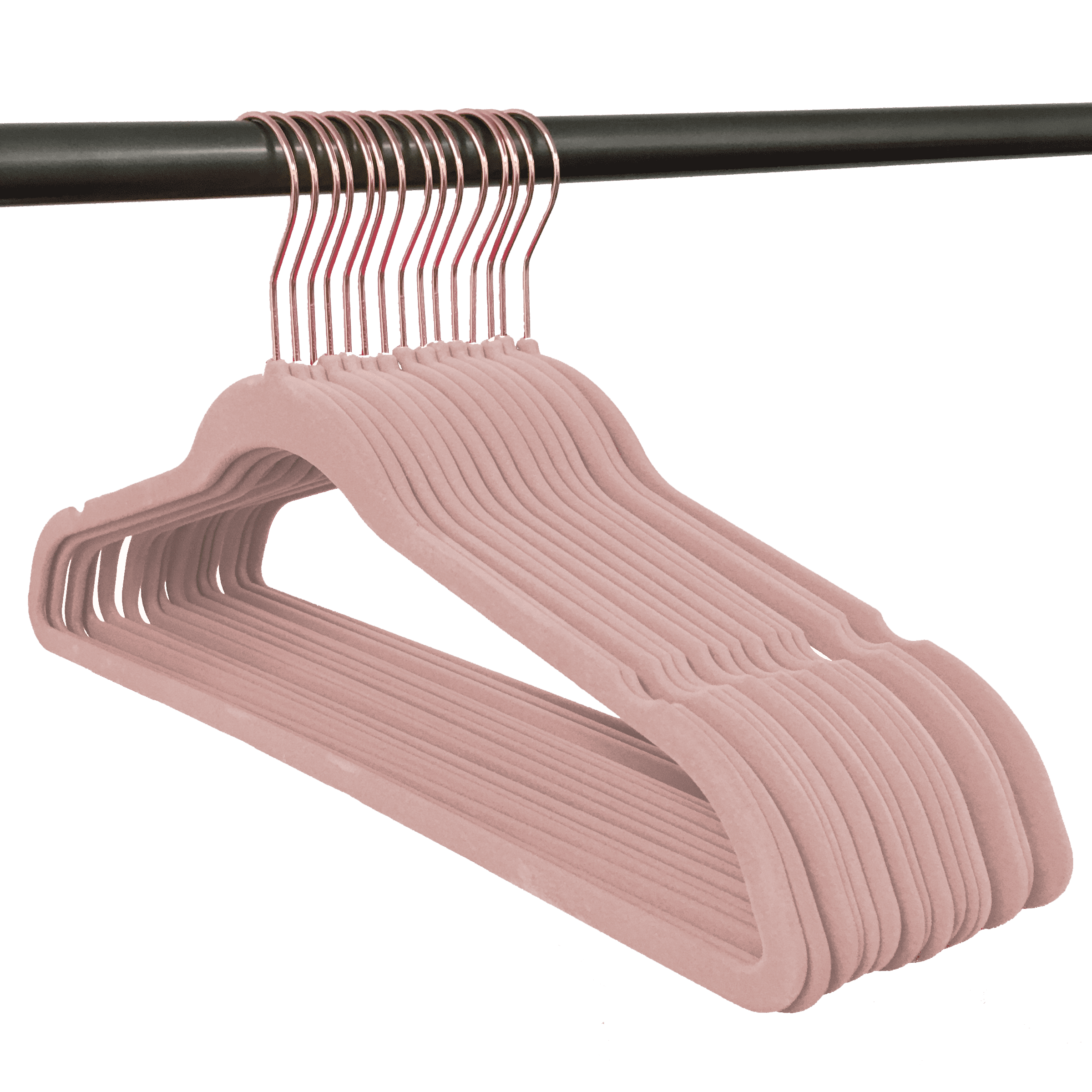 Closet Complete 50 Pack Velvet Hangers Rose Quartz With Gold Closet Complete 50 Pack Velvet Hangers Rose Quartz With Gold Hook Com