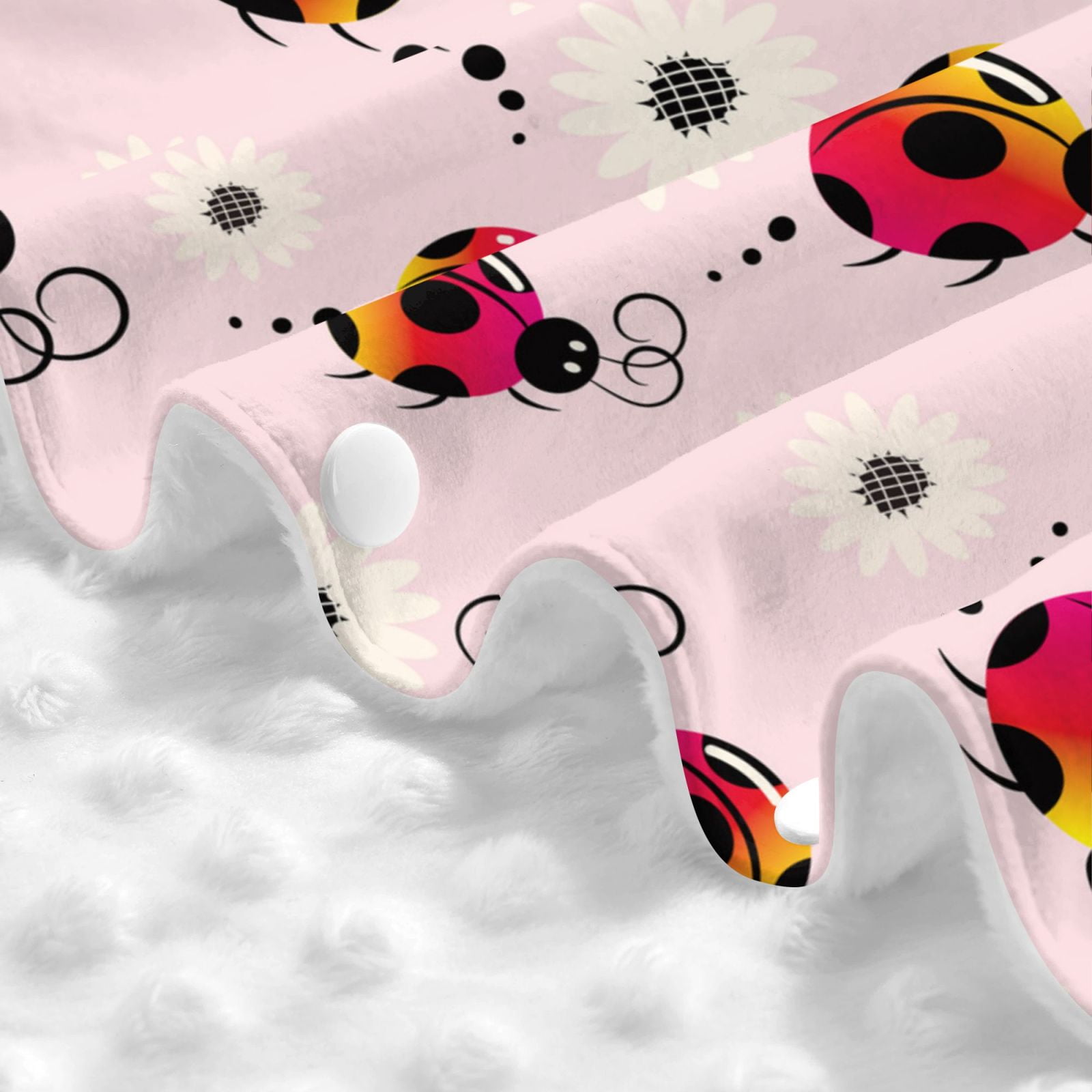 Car Seat Cover Baby - Ladybugs And Flower Breathable Infant Car Seat Cover for Baby Carseat, Lightweight Comfort Baby Essentials Must Haves Newborn Stuff for Girl Boy