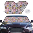 thumbnail image 2 of Balery Cute Donuts Print Car Windshield Sun Shade,Windshield Sunshade for Car Pickup Truck SUV Accessories-Small, 2 of 7