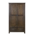 thumbnail image 2 of Crafters and Weavers Craftsman Mission 2-Drawer Solid Wood Armoire in Walnut, 2 of 9