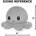 thumbnail image 5 of The Original Reversible Octopus Plushie - Angry Red + Rage Black - Cute Sensory Fidget Stuffed Animals That Show Your Mood, 4 inch, 5 of 5