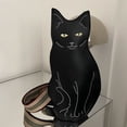 thumbnail image 4 of Bolso de pecho con forma de gato, Bolso de hombro de PU, correa de hombro ajustable, regalo para niña (gris), 4 of 8