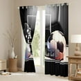 thumbnail image 3 of Feelyou Cartoon Football Athlete Black Out Curtains, Soccer Sports Gaming Curtains Pack of 2 (42x63 Each), Teens Kids Boys Girls Bedroom Curtains, Blackout Curtains Bedroom Decor, 3 of 6