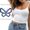 White, variant on SMihono Womens Tops Womens Tank Top Women's Casual Reflective Butterfly Printing Elasticity Strapless Sling Vest Top Tank Tops for Women Womens Summer Tops