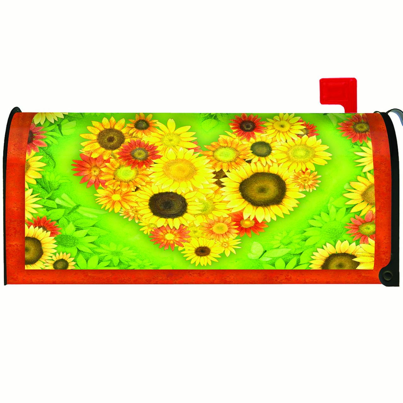 Toland Sunflower Heart Mailbox Cover 310003
