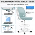 thumbnail image 7 of Coolhut Drafting Chair, Tall Office Chair Standing Desk Chair, Office Drafting Chair with Lumbar Support and Adjustable Footrest Ring, 300lbs, Light Blue, 7 of 7