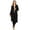Black, variant on Women's Casual Plus Size Long Body Duster Cardigan with Pockets