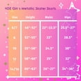 thumbnail image 6 of HDE Girl's Metallic Skater Skort Dance Athletic Shiny Holographic Scooter Skirt, 6 of 6