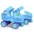 thumbnail image 2 of JZY Adjustable Toddler Quad Skates for Boys & Girls Ages 2-6 - Safe Comfortable 4-Wheel Beginner Roller Skates, Blue, 2 of 8