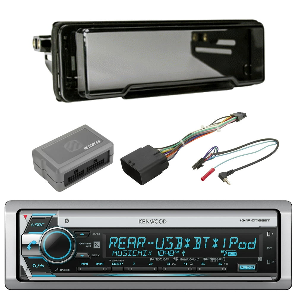 Harley Kit Kenwood Marine CD Receiver with Built in Bluetooth, Metra