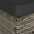 thumbnail image 5 of vidaXL Garden Bar Stools with Cushions 2 pcs Grey Poly Rattan, 5 of 5