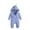 X4 Blue, variant on Tisuna Boys Girls Romper Cartoon Print Long Sleeve Hooded Jumpsuit Cute Breathable Autumn Winter Kids Bodysuit White Size 12-18 Months