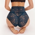 thumbnail image 5 of FINETOO-bragas de encaje de tiro alto para mujer, ropa interior Sexy, cómoda, elástica, semitransparente, de corte francés, lencería transpirable, 1 piezas, 5 of 5