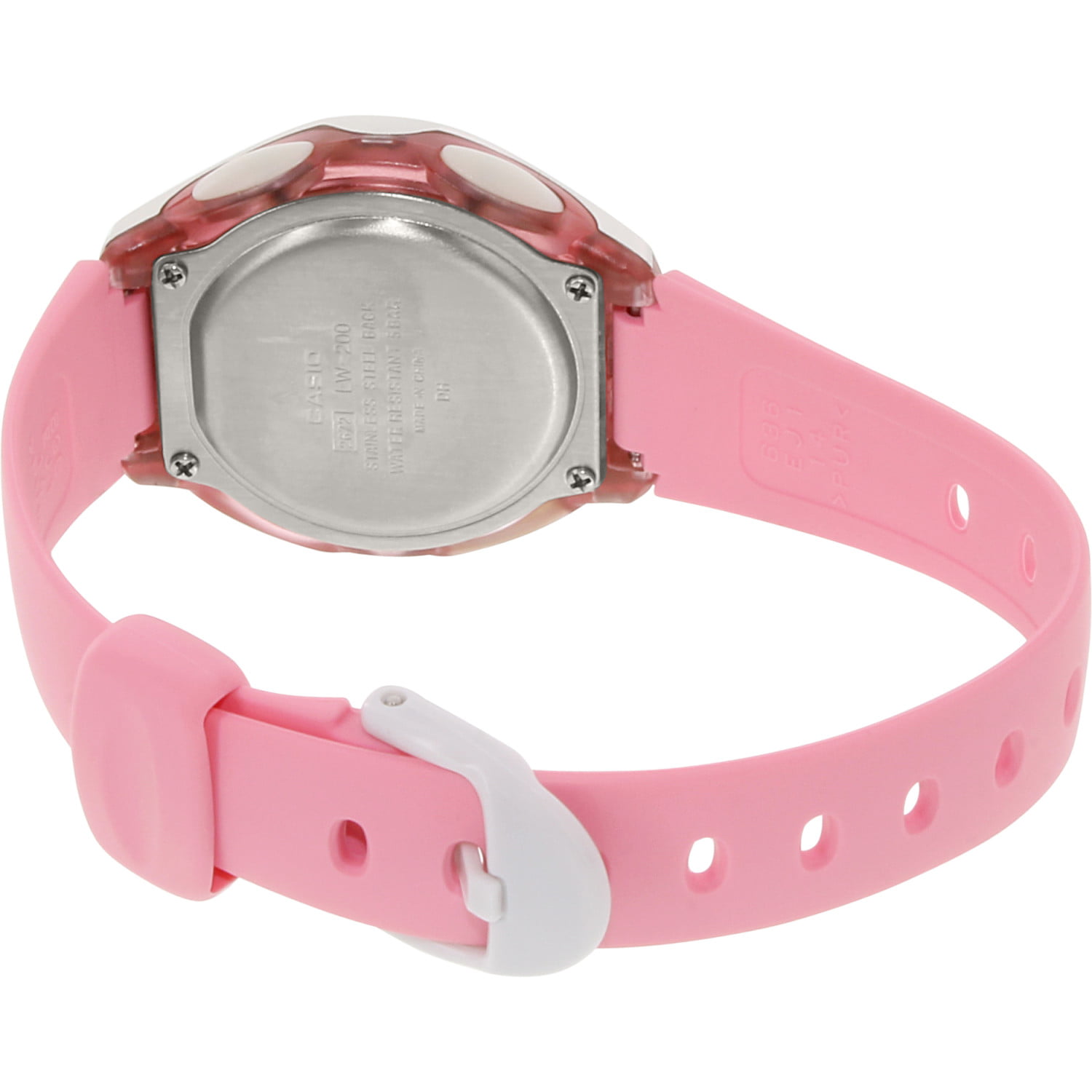 Reloj de pulsera Casio Youth LW-200 de cuerpo color rosa, digital, para  mujer, fondo gris, con correa de resina color rosa, dial rosa, subesferas  color beige y rosa y plateado, minutero/segundero rosa