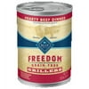 Blue Buffalo Freedom Grillers Grain Free Natural Adult Wet Dog Food, Hearty Beef 12.5oz cans (Pack of 12)