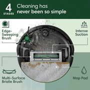 iRobot Roomba 104 Combo Robot Vacuum and Mop, Self-Emptying, LiDAR Navigation, Smart Mapping, Black