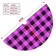 thumbnail image 3 of Rateoe Purple Black Buffalo Plaid Print Christmas Tree Skirt 36" for Xmas Holiday New Year Party Circle Tree Mat Ornaments Decoration, 3 of 7