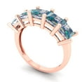 thumbnail image 2 of 2.5 ctw Wedding Band for Women - 18K Rose Gold Blue Moissanite Stackable Eternity Ring, 2 of 6
