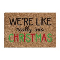 GiLiling Christmas Party Decorations Christma Doormat Personalized Front Door Decoration Xmas Winter Doormat for Indoor Outdoor Christmas Holiday Entryway Decor