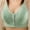 Green, variant on Cmfcve Women's Plus Size Bra Solid Color Gathering Front Button Bra Print Comfort Wireless Underwear