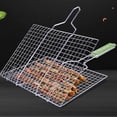 thumbnail image 2 of Cesta para asar a la parrilla CUTICAT Acero Inoxidable para pescado carne Verduras, 2 of 8